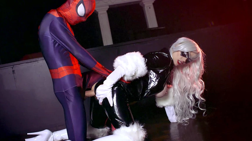 Blonde minx Mila Milan fucked doggy style by horny spiderman ...
